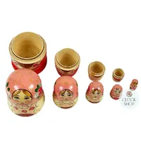 Zagorsk Country Russian Dolls With Flowers 16cm (Set Of 5) image