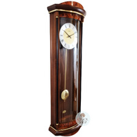 82cm Walnut Battery Chiming Wall Clock With Piano Finish By AMS (Small Flaw) image