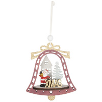 12cm Santa in Bell Hanging Decoration- Assorted Designs image