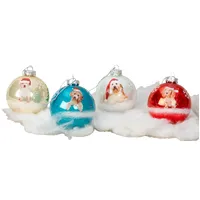 8cm Dog Glass Bauble Hanging Decoration- Assorted Designs image