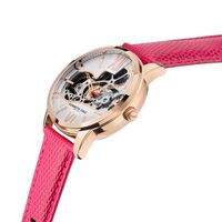 35mm Rose Gold Automatic Womens Watch With Skeleton Dial & Pink Leather Band By KENNETH COLE image