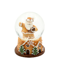 6.5cm Gingerbread Santa Snow Globe- Assorted Designs image