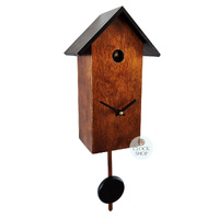 Walnut Bird House Battery Modern Cuckoo Clock 29cm By ENGSTLER image