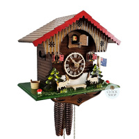 Australian Flag Mechanical Chalet Cuckoo Clock 26cm By ENGSTLER image