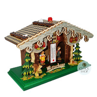 26cm Chalet Weather House With Deer & Squirrel By TRENKLE image