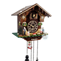 Heidi House Battery Chalet Cuckoo Clock With Swinging Doll 23cm By TRENKLE image