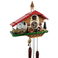 Beer Drinker & Dancers Battery Chalet Cuckoo Clock 35cm By TRENKLE image