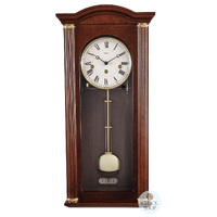 58cm Walnut 8 Day Mechanical Chiming Wall Clock By AMS image