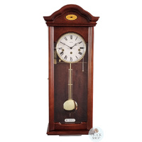 66cm Mahogany 8 Day Mechanical Chiming Wall Clock By AMS image