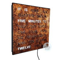 28cm Modern LED Text Clock By AMS image