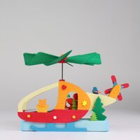 17.5cm Santa In Helicopter Tealight Pyramid By Graupner image