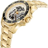 43mm Gold Automatic Mens Watch With Black & White Skeleton Dial By KENNETH COLE image