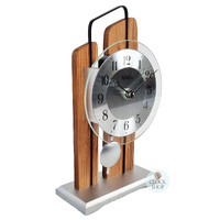 25cm Oak Battery Pendulum Table Clock By AMS image