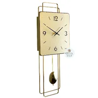 50cm Gold Modern Pendulum Wall Clock By AMS image