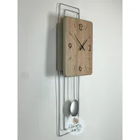 50cm Oak Modern Pendulum Wall Clock By AMS image