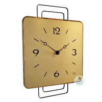 42cm Gold & Black Modern Wall Clock With Westminster Chime By AMS image