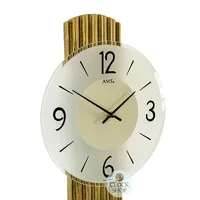 62cm Gold Pendulum Wall Clock With Frosted Glass Dial By AMS image