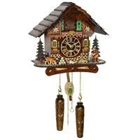 Hiker & Dog LED Battery Chalet Cuckoo Clock 26cm By TRENKLE image