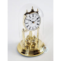 23cm Gold Anniversary Clock With White Dial & Westminster Chime By HALLER (Roman) image