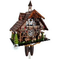 Wood Chopper 8 Day Mechanical Chalet Cuckoo Clock 35cm By ENGSTLER image