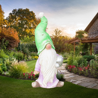 32cm Garden Gnome With Flower Or Watering Can image