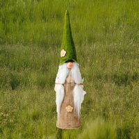 31.5cm Hessian Gnome - Green Or Orange image