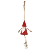 11cm Wooden Tree Figurine With Bell Legs Hanging Decoration- Assorted Designs image