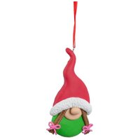 12cm Christmas Figurine In Beanie Hanging Decoration- Assorted Designs image