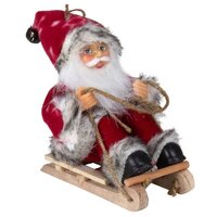 18cm Red & Grey Santa Hanging Decoration- Assorted Designs image