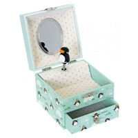 Penguin Glow In The Dark Musical Jewellery Box (Mozart- A Little Night Music) image