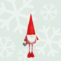 130cm Red Christmas Gnome With Extendable Legs image