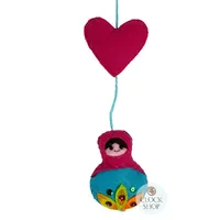 Russian Doll Hanging Decoration Garland- Pink & Blue 160cm image