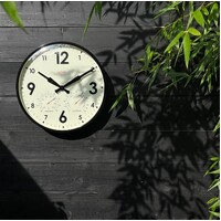 45cm Factory Collection Black Outdoor Silent Wall Clock By CLOUDNOLA image