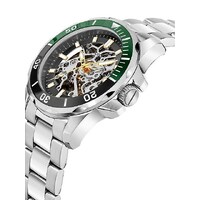 43mm Silver Automatic Mens Watch With Black & Green Skeleton Dial By KENNETH COLE image