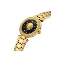 25mm Brick Lane Yellow Gold Womens Watch With Black Dial By VERSACE image