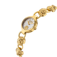 26mm Broadwood Petite Yellow Gold Womens Watch With Silver Dial By VERSACE image