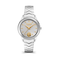 Gift Set- 34mm Mount Pleasant Silver Womens Watch With Silver Dial & Bracelet By VERSACE image