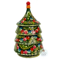 Christmas Russian Dolls- Korobnick Christmas Tree With 3 Hanging Decorations- 16cm image