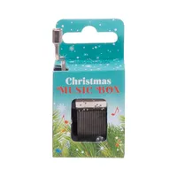 Christmas Hand Crank Music Box- Blue (12 Days Of Christmas) image