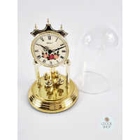 23cm Gold Anniversary Clock With Floral Dial By HALLER image