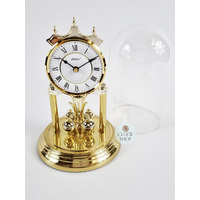 23cm Gold Anniversary Clock With White Embossed Dial By HALLER image