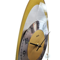 50cm Gold Oblong Pendulum Wall Clock By AMS image