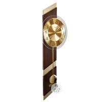 69cm Brown & Gold Pendulum Wall Clock With Round Dial By AMS image