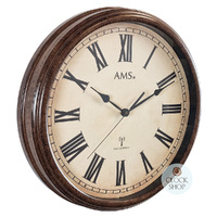 42cm Antique Style Round Wall Clock With Roman Numerals By AMS image