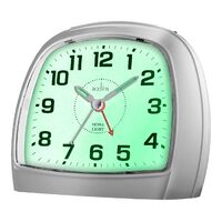 13cm Sensa-Light Silver Smartlite Silent Analogue Clock By ACCTIM (No Alarm) image