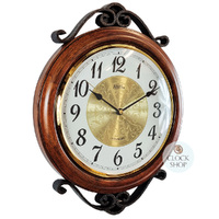 37cm Antique Style Round Wall Clock With Westminster Chime By AMS image