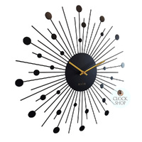 50cm Brielle Black Starburst Wall Clock By ACCTIM (Cracked Backing) image