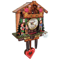 Hansel & Gretel Chalet Mini Wall Clock 21cm image