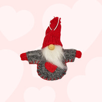 8cm Knitted Gnome Hanging Decoration- Assorted Designs image