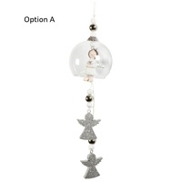 7cm Angel In Glass Bauble Hanging Decoration- Assorted Designs image